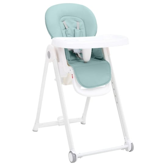 vidaXL Wysokie krzesełko dla dziecka, turkusowe, aluminiowe! vidaXL