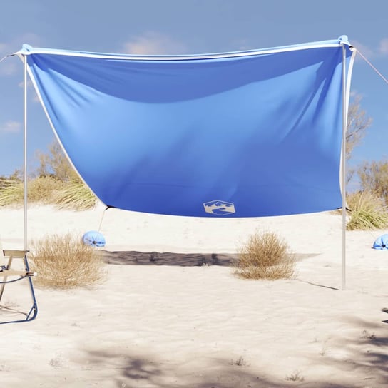 vidaXL Zadaszenie na plażę, z obciążnikami, niebieskie, 304x300 cm vidaXL