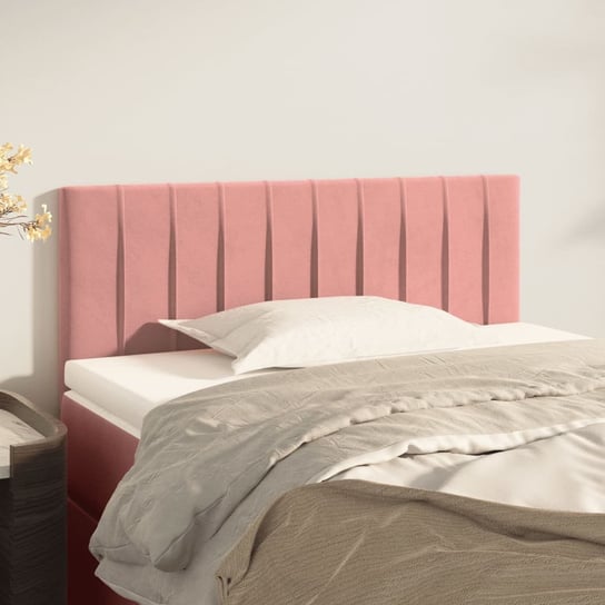 vidaXL Zagłówek do łóżka, różowy, 80x5x78/88 cm, aksamit vidaXL