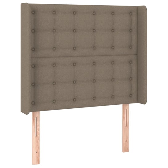 vidaXL Zagłówek uszak, taupe, 103x16x118/128 cm, tkanina vidaXL