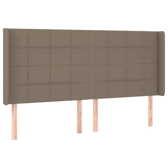 vidaXL Zagłówek uszak, taupe, 203x16x118/128 cm, tkanina vidaXL