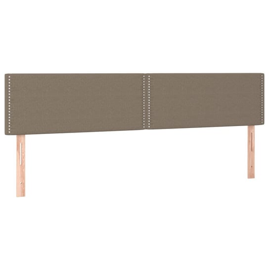 vidaXL Zagłówki do łóżka, 2 szt., taupe, 80x5x78/88 cm, tkanina vidaXL