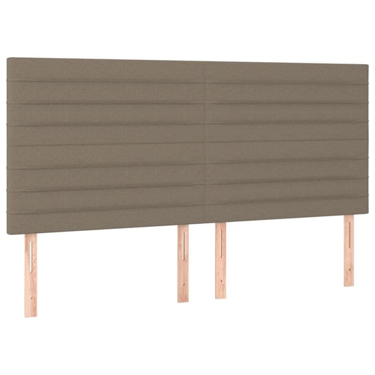 vidaXL Zagłówki do łóżka, 4 szt., taupe, 100x5x78/88 cm, tkanina vidaXL