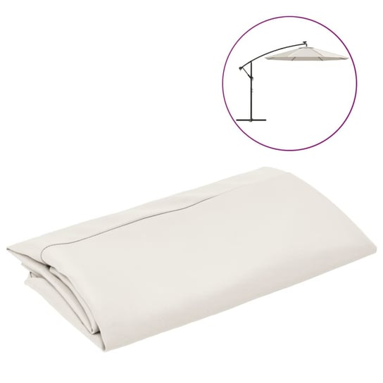 vidaXL Zamienne pokrycie parasola ogrodowego, piaskowa biel, 300 cm vidaXL
