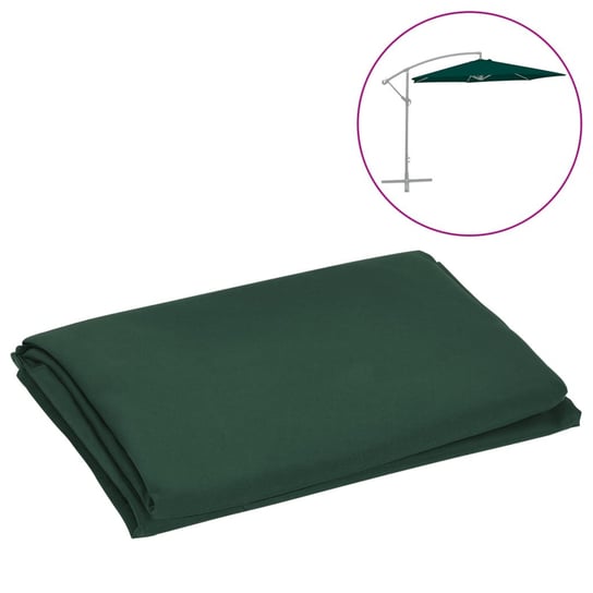 vidaXL Zamienne pokrycie parasola ogrodowego, zielone, 300 cm vidaXL