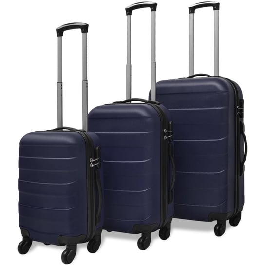 vidaXL Zestaw 3 walizek podróżnych, niebieski, 45,5/55/66 cm vidaXL