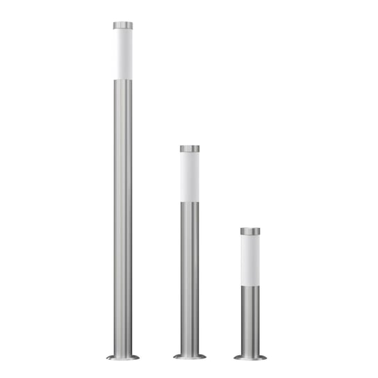 vidaXL Zestaw lamp ogrodowych, 3-cz., wodoszczelny, stal nierdzewna vidaXL