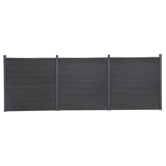 vidaXL Zestaw paneli ogrodzeniowych, szary, 526x186 cm, WPC vidaXL