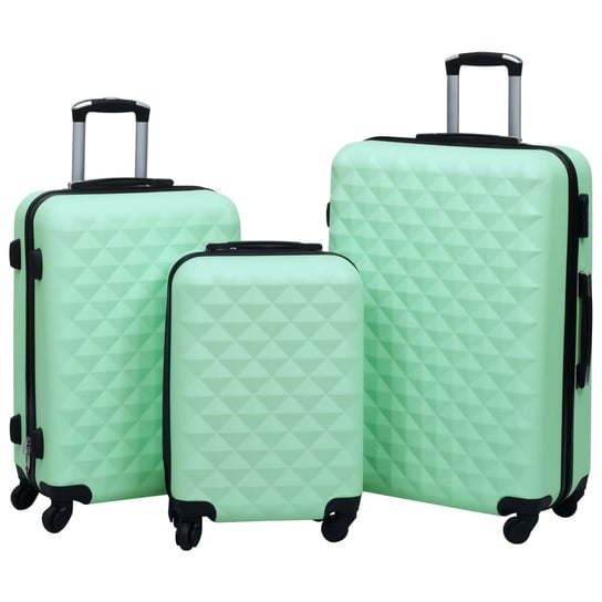 vidaXL, Zestaw twardych walizek na kółkach, miętowy, rozmiar S/M/L, 3 szt. vidaXL