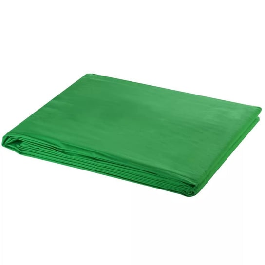 vidaXL Zielone tło fotograficzne, bawełniane, 600 x 300 cm, chroma key vidaXL