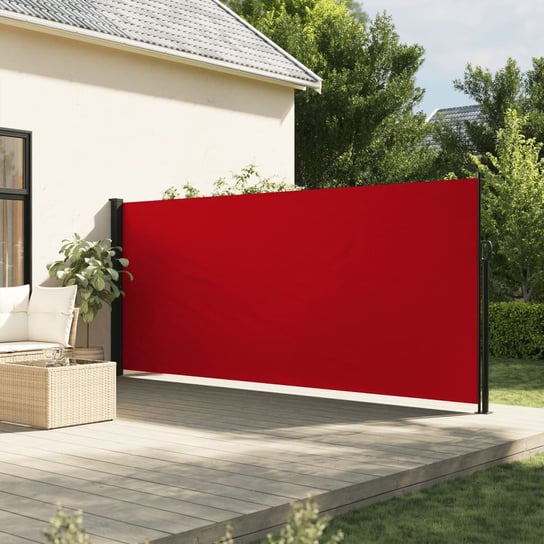vidaXL Zwijana markiza boczna, czerwona, 160 x 500 cm vidaXL