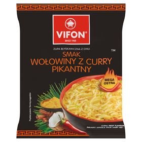 Vifon Zupa Błyskawiczna Smak Wołowiny Z Curry Pikantny 70 G Vifon