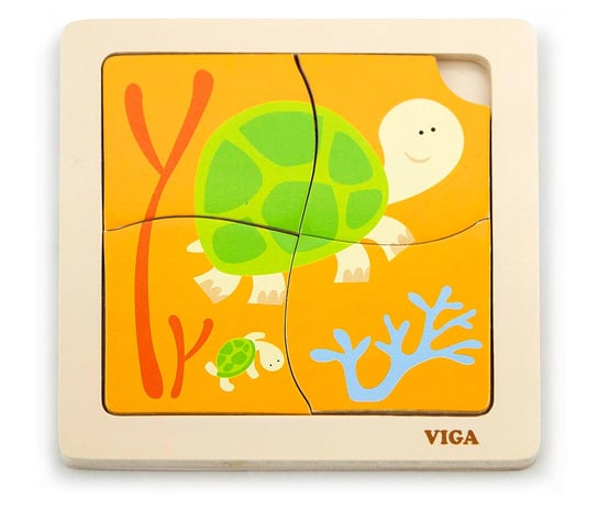 Viga 50143 Puzzle na podkładce - żółwiki Viga