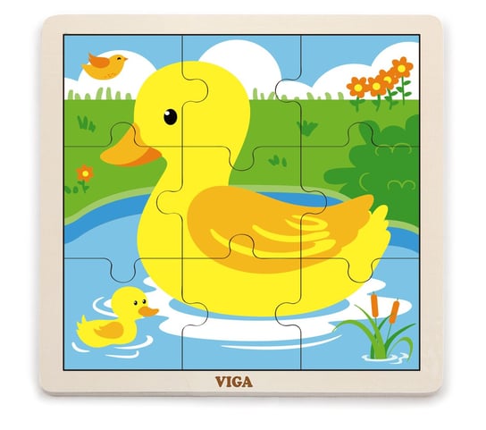 Viga, puzzle, na podkładce Kaczuszki, 9 el. Viga