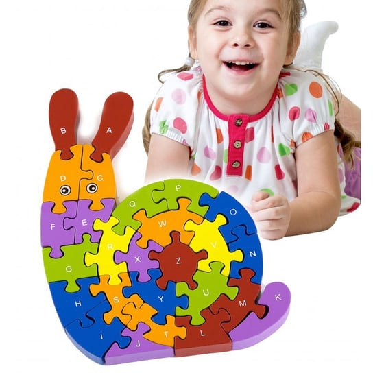 Viga Toys, drewniana układanka Puzzle Ślimak 3D Viga