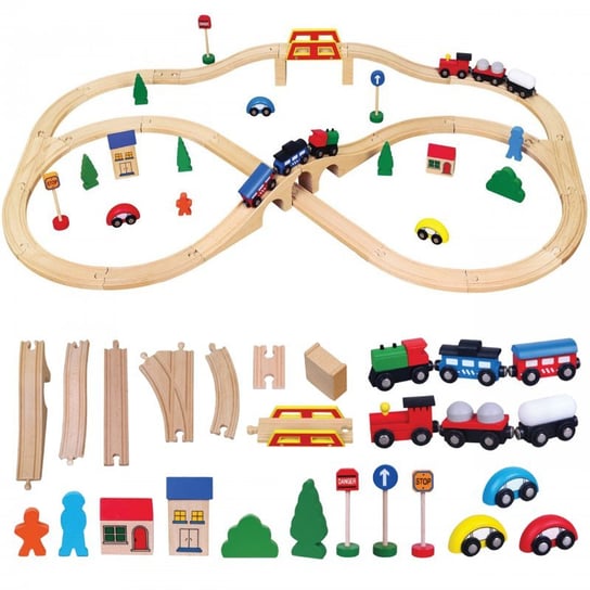 Viga Toys, stacja kolejowa, 49 elementów Viga