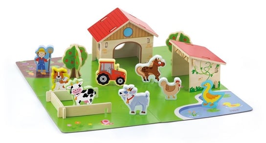 Viga, zabawka edukacyjna Farma z figurkami Viga