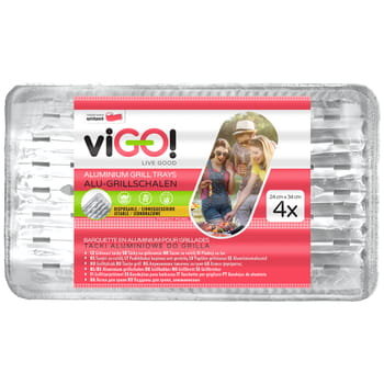 viGO! Tacki aluminiowe do grilla duże 4 szt ViGO!