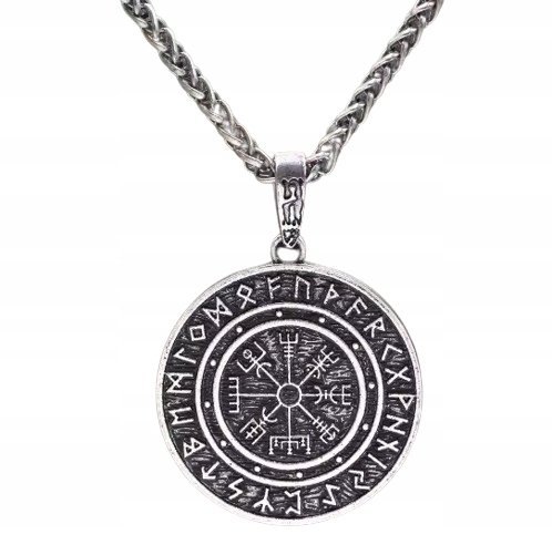 Viking Naszyjnik Kompas Vegvisir Runes Nordic EMIGMAT