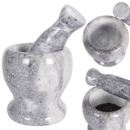 Vilde Moździerz granitowy kamienny z tłuczkiem do ucierania przypraw ziół orzechów ciężki 11 cm Vilde
