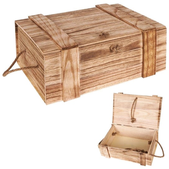 Vilde Skrzynka drewniana zamykana pojemnik kuferek opakowanie pudełko na prezent prezentowe Vilde