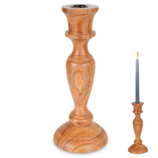 Vilde Świecznik Na Długą Świeczkę Drewniany 25,5 Cm Vilde