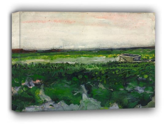 Vincent Van Gogh, Landscape with Wheelbarrow - obraz na płótnie 100x70 cm Inny producent