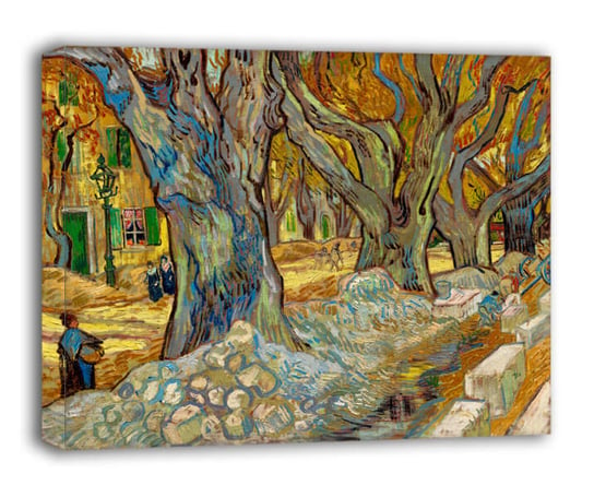 Vincent Van Gogh, The Large Plane Trees (Road Menders at Saint-Rémy) - obraz na płótnie 70x50 cm Inny producent