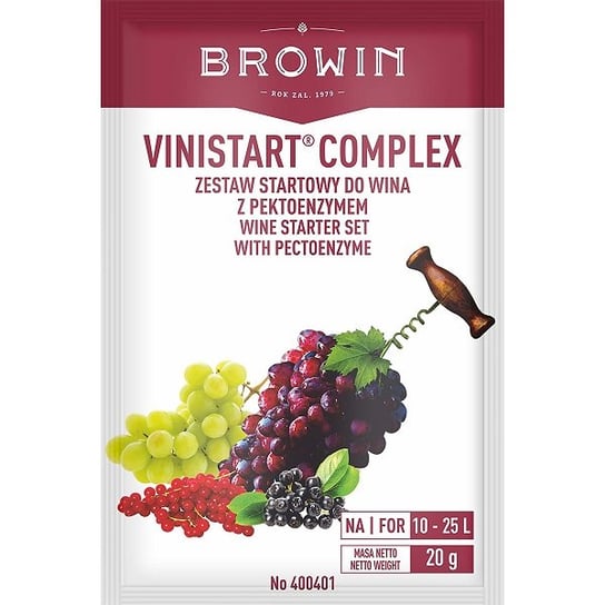 Vinistart Complex - Zestaw Startowy do Wina 20g Browin
