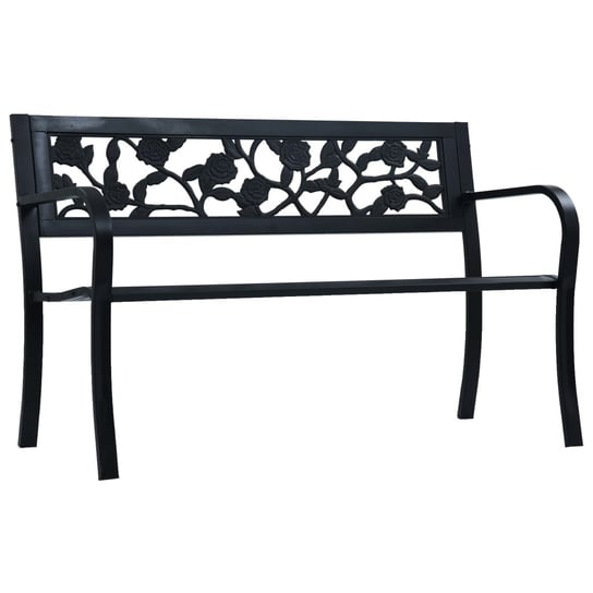 Vintage Garden Bench - Czarna stal ze wzorem w róż Zakito Europe