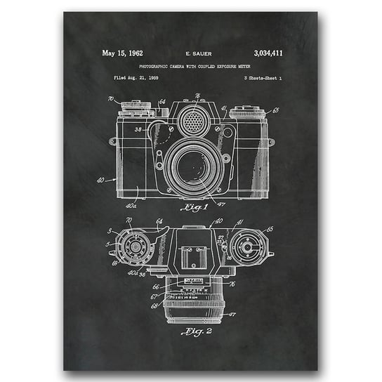 Vintage plakat Aparat fotograficzny Patent A1 Vintageposteria