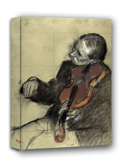Violinist, Study for The Dance Lesson, Edgar Degas - obraz na płótnie 40x50 cm Galeria Plakatu
