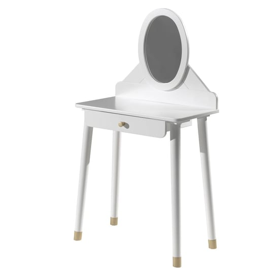 Vipack Toaletka z lustrem dla dzieci Billy, drewniana, biała VIPACK