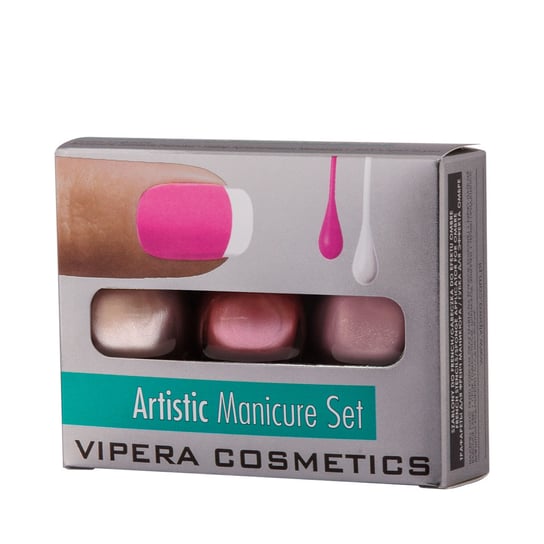 Vipera, Artistic Manicure, Zestaw 3 lakierów w ozdobnym pudełeczku #13 boudoir Vipera