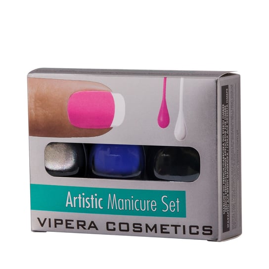 Vipera, Artistic Manicure, Zestaw 3 lakierów w ozdobnym pudełeczku #14 upscale Vipera