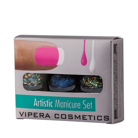 Vipera, Artistic Manicure, Zestaw 3 lakierów w ozdobnym pudełeczku #15 universe Vipera