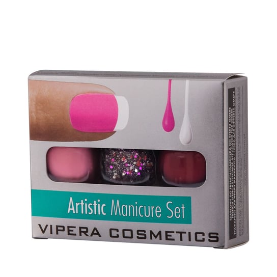 Vipera, Artistic Manicure, Zestaw 3 lakierów w ozdobnym pudełeczku #17 ornate Vipera