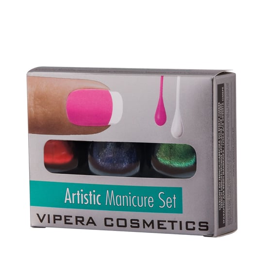 Vipera, Artistic Manicure, Zestaw 3 lakierów w ozdobnym pudełeczku #19 joyous Vipera