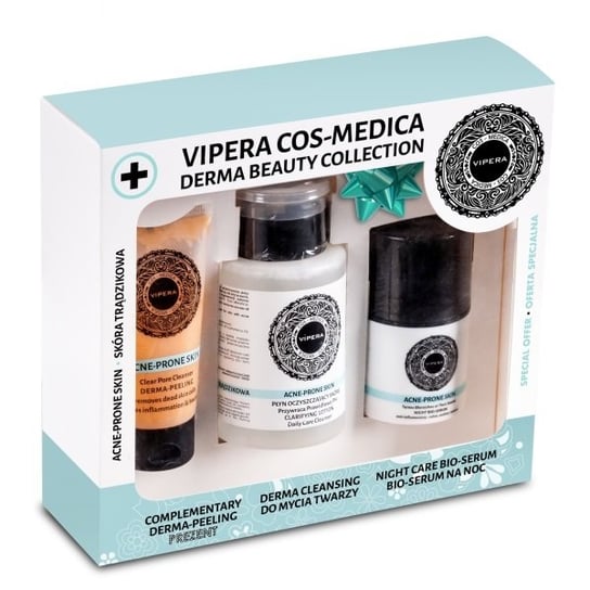 Vipera, Cos-Medica, zestaw kosmetyków do cery trądzikowej Derma Beauty Collection #01, 3 szt. Vipera