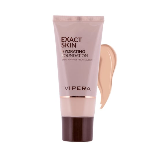 Vipera, Fluidy Exact Skin dla Cery Suchej i Normalnej, w tubie z wizjerem koloru #02 ivory Vipera