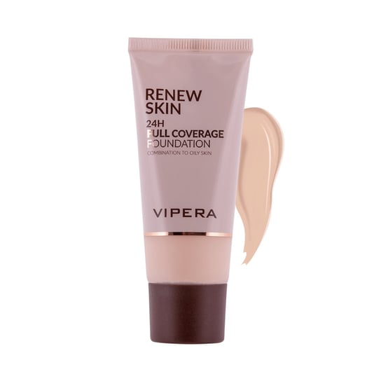 Vipera, Fluidy Renew Skin dla Cery Tłustej i Mieszanej, w tubie z wizjerem Koloru #01 nude Vipera