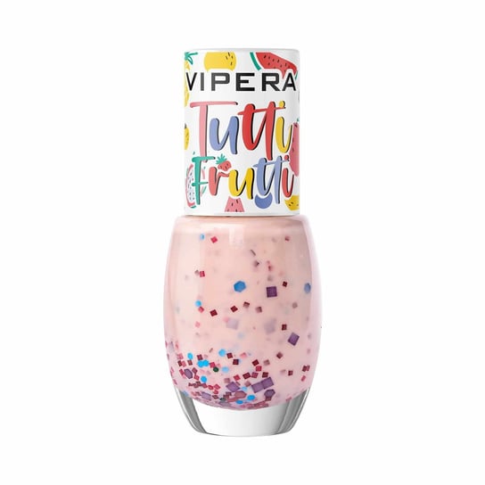 Vipera, Tutti Frutti, Optymistyczny lakier z wesołymi płatkami #02 nectarine flow Vipera