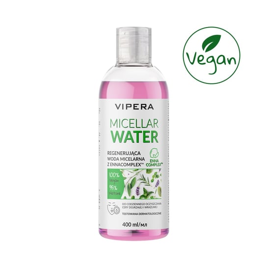 Vipera, Woda micelarna regenerująca vegan ze Ennacomplex'em, 400 ml Vipera