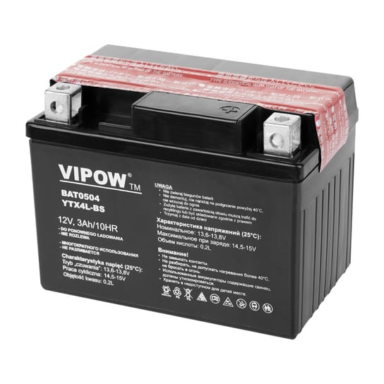 Vipow, akumulator  VIPOW typ MC do motocykli 12V 3Ah Vipow