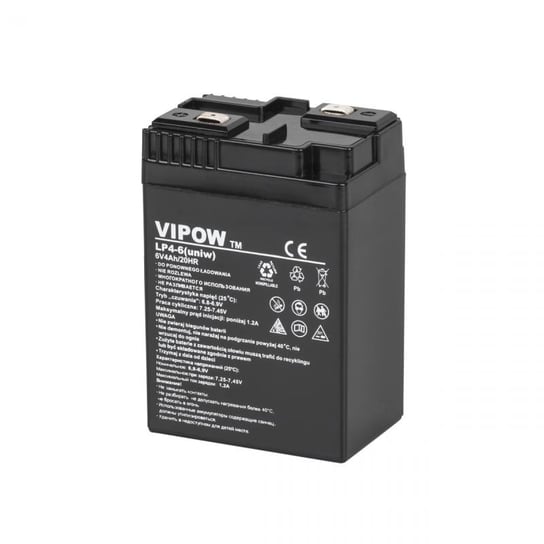 Vipow, akumulator żelowy uniwersalny VIPOW 6V 4Ah Vipow