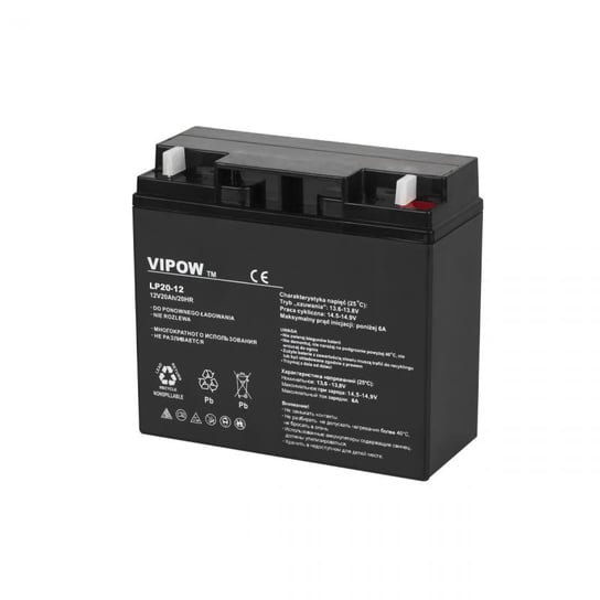 Vipow, akumulator żelowy VIPOW 12V 20Ah Vipow