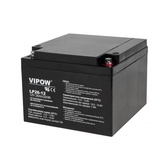 Vipow, akumulator żelowy VIPOW 12V 26Ah Vipow