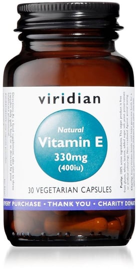 Viridian, Naturalna Witamina E, Suplement diety, 30 kapsułek Viridian