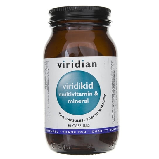 Viridian, Viridikid, witaminy i minerały dla dzieci, Suplement diety, 90 kaps. Viridian
