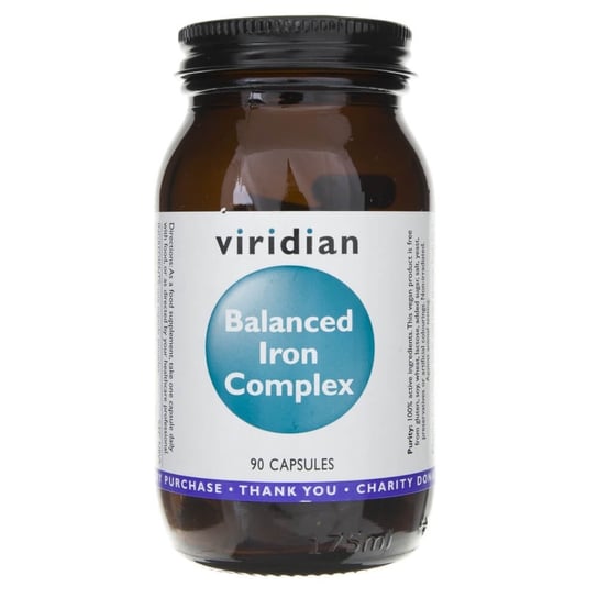 Viridian, Żelazo Complex, Suplement diety, 90 kapsułek Viridian